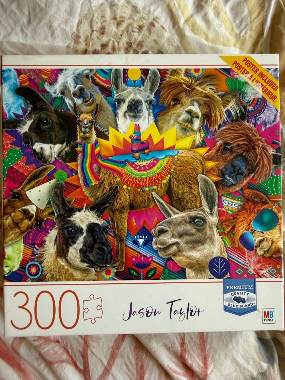 Jason Taylor Colorful “Drama Llama” 300-Piece Puzzle – Bright Multicolor